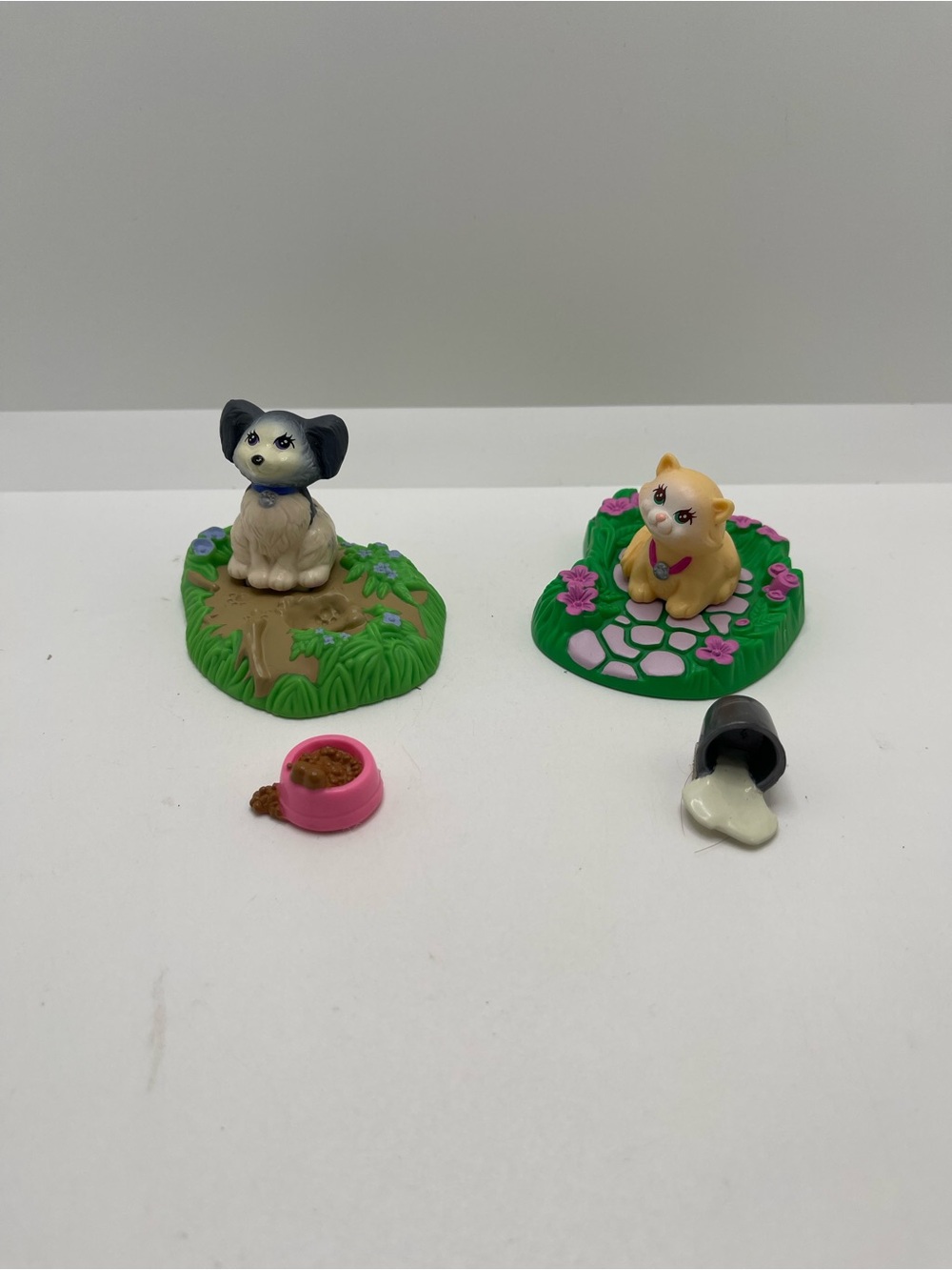 Vtg 1992 Kenner Littlest Pet Shop Li'l Lil Paw Prints Puppy & Kitty Roller Stamp